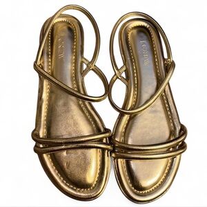 J.Crew Gold Sandals size 9